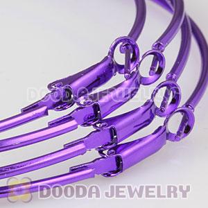 80mm Plated Purple Basketball Wives Plain Hoop Earrings Wholesale