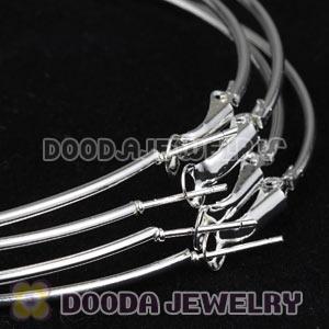 90mm Silver Plated Basketball Wives Plain Hoop Earrings Wholesale