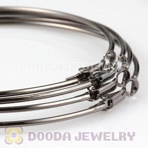 90mm Gun Black Plated Basketball Wives Plain Hoop Earrings Wholesale