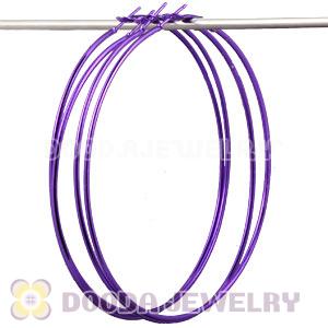 90mm Purple Plated Basketball Wives Plain Hoop Earrings Wholesale