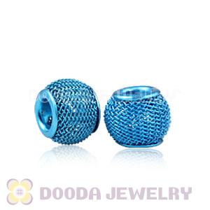 12mm Basketball Wives Blue Mesh Beads For Hoop Earrings Wholesale 