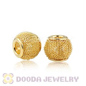 12mm Basketball Wives Gold Mesh Beads For Hoop Earrings Wholesale 