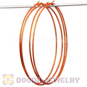 90mm Plated Orange Basketball Wives Plain Hoop Earrings Wholesale