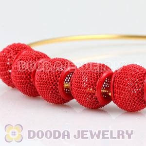 12mm Basketball Wives Red Mesh Beads For Hoop Earrings Wholesale 