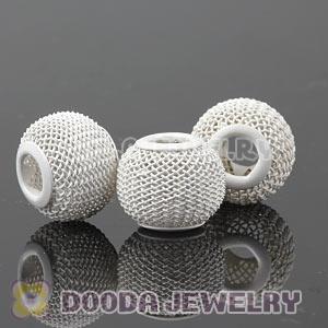 14mm Basketball Wives White Mesh Beads Wholesale 