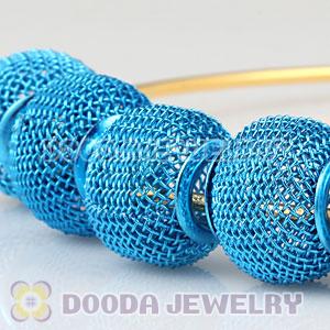14mm Basketball Wives Blue Mesh Beads Wholesale 