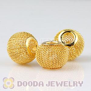 14mm Basketball Wives Gold Mesh Beads Wholesale 