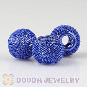 14mm Basketball Wives Blue Mesh Beads Wholesale 