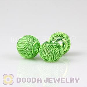 14mm Basketball Wives Green Mesh Beads For Hoop Earrings Wholesale 