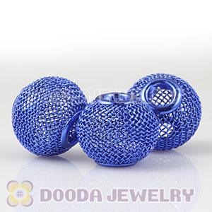 16mm Basketball Wives Blue Mesh Beads For Hoop Earrings Wholesale 
