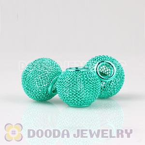 16mm Basketball Wives Green Mesh Beads For Hoop Earrings Wholesale 