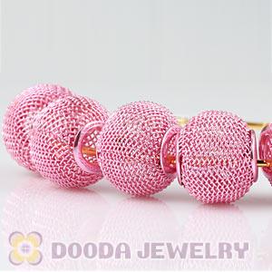 Wholesale 18mm Basketball Wives Pink Mesh Beads 