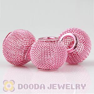 Wholesale 18mm Basketball Wives Pink Mesh Beads Cheap 