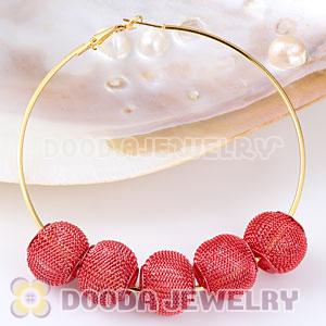 Wholesale 18mm Basketball Wives Red Mesh Beads Cheap 