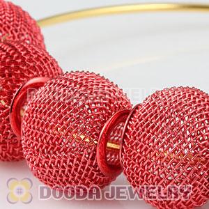 Wholesale 18mm Basketball Wives Red Mesh Beads Cheap 