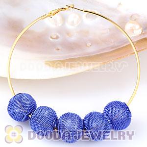 Wholesale 18mm Blue Basketball Wives Mesh Beads Cheap 
