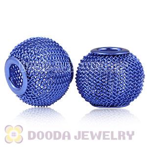 Wholesale 18mm Blue Basketball Wives Mesh Beads Cheap 