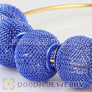 Wholesale 18mm Blue Basketball Wives Mesh Beads Cheap 