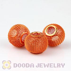 Wholesale 18mm Orange Basketball Wives Mesh Beads Cheap 