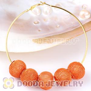 Wholesale 18mm Orange Basketball Wives Mesh Beads Cheap 