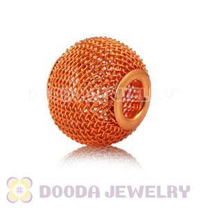 Wholesale 18mm Orange Basketball Wives Mesh Beads Cheap 