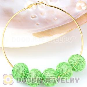 Wholesale 18mm Lime Basketball Wives Mesh Beads Cheap 