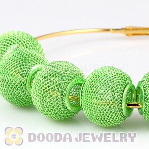 Wholesale 18mm Lime Basketball Wives Mesh Beads Cheap 