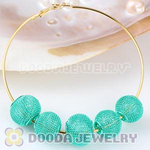 Wholesale 18mm Green Basketball Wives Mesh Beads Cheap 