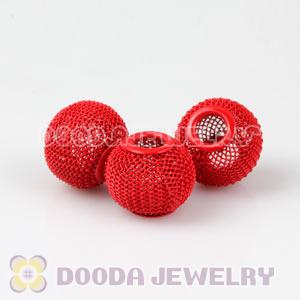 Wholesale 18mm Red Basketball Wives Mesh Beads Cheap 