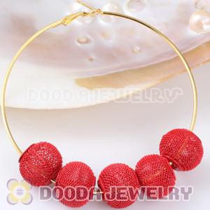 Wholesale 18mm Red Basketball Wives Mesh Beads Cheap 
