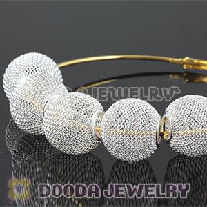 Wholesale 20mm Silver Basketball Wives Mesh Beads Cheap 