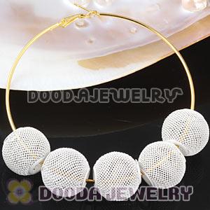 Wholesale 20mm White Basketball Wives Mesh Beads Cheap 