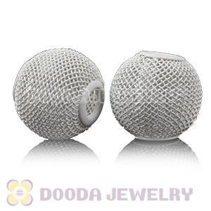 Wholesale 20mm White Basketball Wives Mesh Beads Cheap 