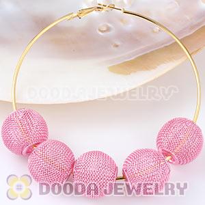 Wholesale 20mm Pink Basketball Wives Mesh Beads Cheap 