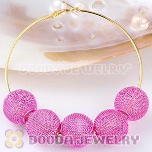 Wholesale 20mm Magenta Basketball Wives Mesh Beads Cheap 