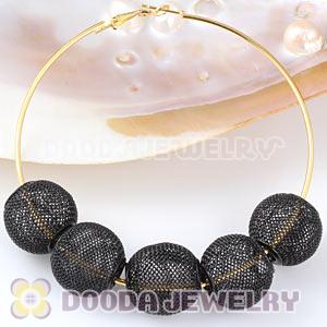 Wholesale 20mm Black Basketball Wives Mesh Beads Cheap 