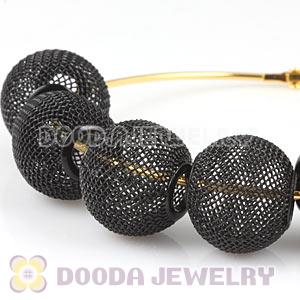 Wholesale 20mm Black Basketball Wives Mesh Beads Cheap 