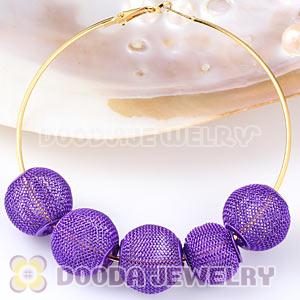 Wholesale 20mm Purple Basketball Wives Mesh Beads Cheap 