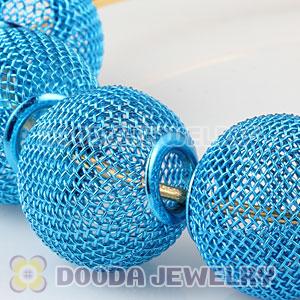 Wholesale 20mm Blue Basketball Wives Mesh Beads 