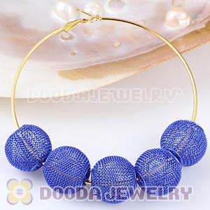 Wholesale 20mm Blue Basketball Wives Mesh Beads Cheap 