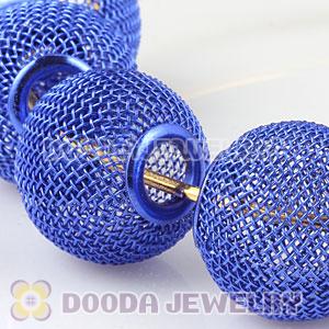 Wholesale 20mm Blue Basketball Wives Mesh Beads Cheap 