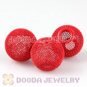 Wholesale 20mm Red Basketball Wives Mesh Beads For Hoop Earrings 