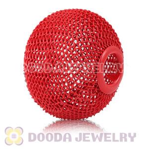 Wholesale 30mm Red Basketball Wives Mesh Beads For Hoop Earrings 