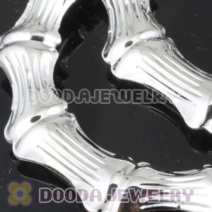 80mm Platinum Plated Basketball Wives Bamboo Hoop Earrings Wholesale 