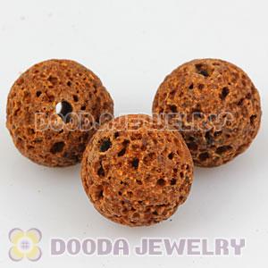 10mm Handmade Style Grey Lava Stone Beads Wholesale