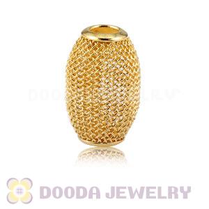 14X21mm Gold Basketball Wives Earring Oval Mesh Beads Cheap 