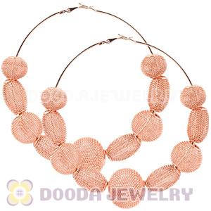 90mm Basketball Wives Mesh Hoop Earrings Wholesale