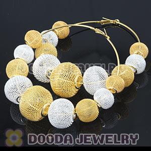 90mm Basketball Wives Mesh Hoop Earrings Wholesale