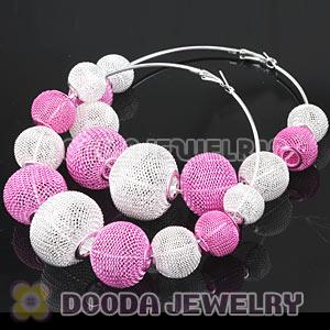 90mm Basketball Wives Mesh Hoop Earrings Wholesale