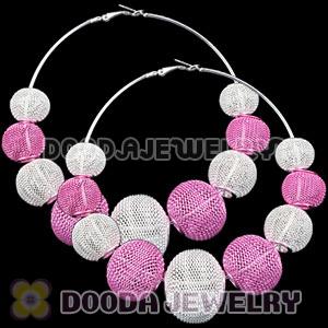 90mm Basketball Wives Mesh Hoop Earrings Wholesale